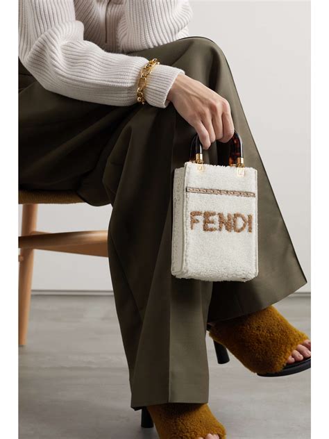 fendi mini sunshine shopper black|Fendi sunshine shopper tote.